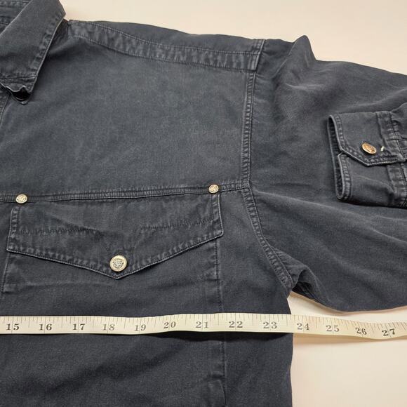 VTG Versace Jeans Couture Long Sleeve Button Shirt Medusa Men Medium 90s READ - Picture 9 of 11
